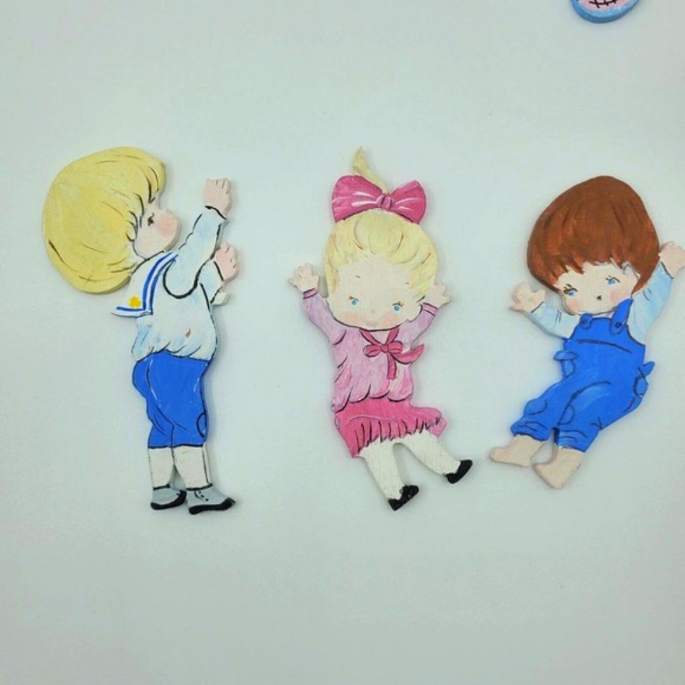 Handed Painted Craft Wooden Die Cutouts Baby, Nursery, Childhood - Picture 3 of 9